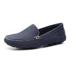 Mocassim Feminino Maria Nobuck Azul Samello