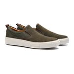 Tenis Casual Masculino Verde-Musgo Camurça Samello