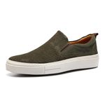 Tenis Casual Masculino Verde-Musgo Camurça Samello