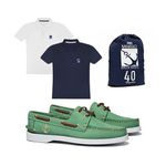 Kit 40 Anos DECKSHOES Feminino - Yate Funny Jeans Verde Samello + Camiseta + Embalagem Exclusiva