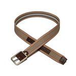 Cinto Dupla Face Masculino Lona Bege / Bullskin Café Samello