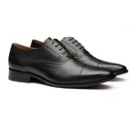 Sapato Derby Social Masculino Jaguar Preto Samello