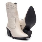 Bota Sândalo Feminina Texana Off White