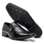 Sapato Social Sândalo Metropole Croco Black