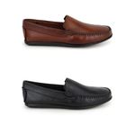 Combo 2 Pares Mocassim Ibiza Preto/Whisky