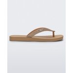 Melissa Flip Glitter Champanhe Solado Camel