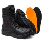 Bota Militar Preta Resistente Confortável 