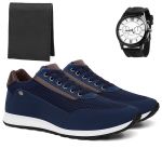 Tênis Sapatênis Casual Masculino - Kit Relógio e Carteira