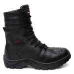 Bota Coturno Militar Couro Legitimo Solado Antiderrapante
