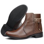 Bota Feminina Cano Curto Coturno Blogueira Estilo Conforto