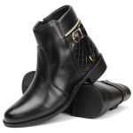 Bota Feminina Cano Curto Coturno Blogueira Estilo Conforto