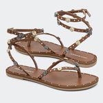 Rasteira Sofie Camel Santa Moça