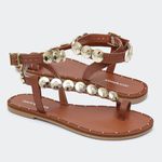 Rasteira Daisy Camel Santa Moça