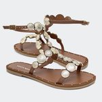 Rasteira Maya Camel Santa Moça