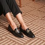 Mocassim Elos Preto Santa Moça