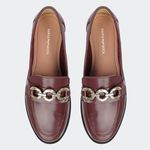 Mocassim Elos Bordô Santa Moça