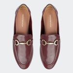 Loafer Metalic Bordô Santa Moça