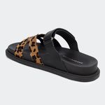 Papete Cléo Preta Animal Print Santa Moça