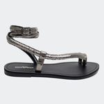 Rasteira Snake Prata Velho Santa Moça