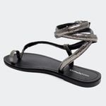 Rasteira Snake Prata Velho Santa Moça