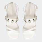 Sandália Flatform Tiana Off White Santa Moça