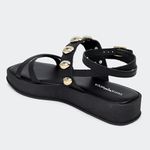 Sandália Flatform Tiana Preta Santa Moça