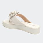 Sandália Flatform Jade Off White Santa Moça