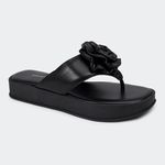 Sandália Flatform Jade Preta Santa Moça
