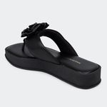 Sandália Flatform Jade Preta Santa Moça