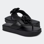 Sandália Flatform Jade Preta Santa Moça