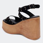 Sandália Flatform Verônica Preta Santa Moça
