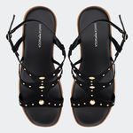 Sandália Flatform Yara Preta Santa Moça 