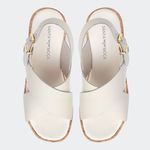 Sandália Flatform Eva Off White Santa Moça 