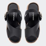 Sandália Flatform Eva Preta Santa Moça 