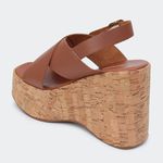 Sandália Flatform Eva Camel Santa Moça