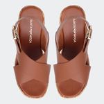 Sandália Flatform Eva Camel Santa Moça