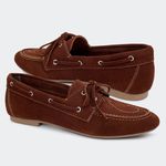 Mocassim Salerno Camurça Camel Santa Moça