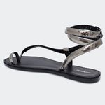 Rasteira Snake Prata Velho Santa 