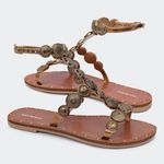 Rasteira Maya Bronze Santa Moça 