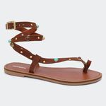 Rasteira Grazi Camel Santa Moça 