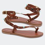Rasteira Grazi Camel Santa Moça 