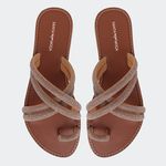 Rasteira Francini Camel Santa Moça