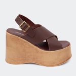 Sandália Flatform Amélia Café Santa Moça