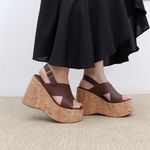 Sandália Flatform Eva Café Santa Moça 