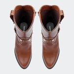 Bota Western Vitória Cano Curto Castanho Santa Moça