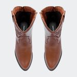 Bota Western Dallas Cano Curto Castanho Santa Moça