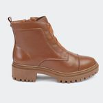 Coturno Soft Cano Curto Castanho Santa Moça