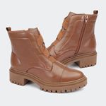 Coturno Soft Cano Curto Castanho Santa Moça