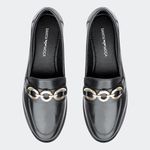 Mocassim Elos Preto Santa Moça