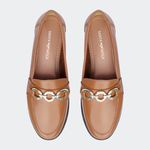 Mocassim Elos Camel Santa Moça